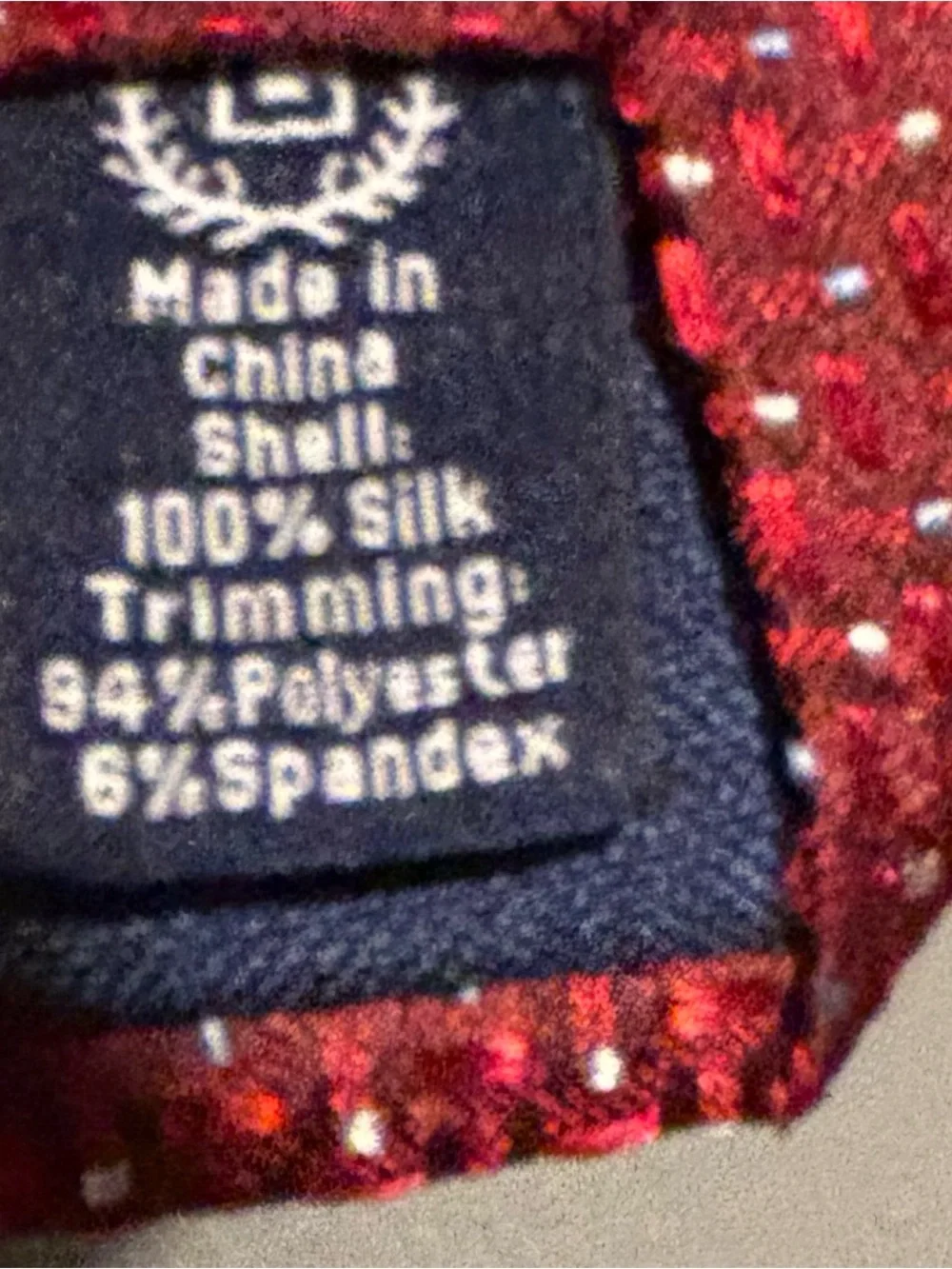 Chaps Sparkling Red with Blue & White Specks Tie
